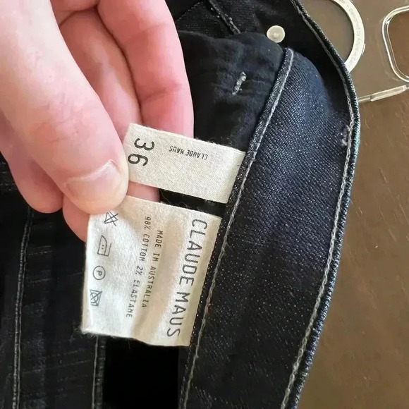 68 Men's Claude Maus 10 Ounce Mens Jeans Size 36 Color Blue - Picture 8 of 9